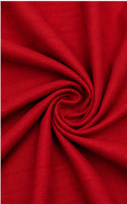 Cherry Red Khadi Fabric